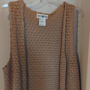 Vintage cream crocheted vest